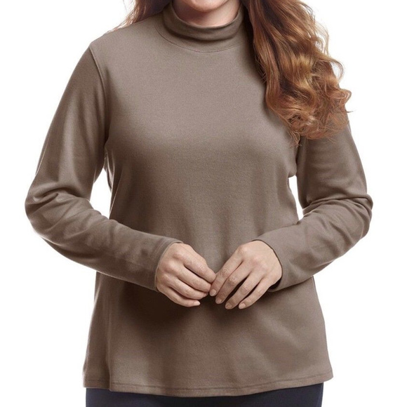 petite mock turtleneck tops